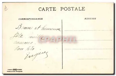Dominique — vogel en bloem — Harouët — Achterkant