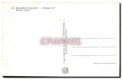 SALIES-DU-SALAT — Ruiny i Stara Wieża — Les Éditions NARBO - TOULOUSE — Rewers
