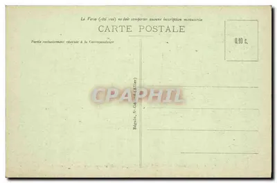 Castelo de Murols (Côte d'Or) — A Auvergne pitoresca — Editor Ideal, n° 3418 — Verso
