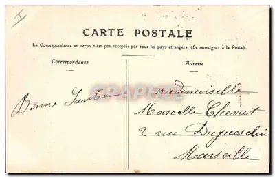 San Nicolás y niños — texto impreso y sello — editor no visible — Reverso