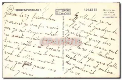 Carnaval de Nice — LA CIGALE ET LA FOURMI (C. Ottino, constr.) — Verso