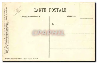 Navidad 1915 — Soldado en el 366° D'Inf. 8° Batallón — G. Merrien — M. Calais — Levoncourt frente a Saint-Mihiel — Reverso