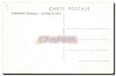 Palácio de Justiça — Bergerac (Dordogne) — Editor: C. Maçon — Verso