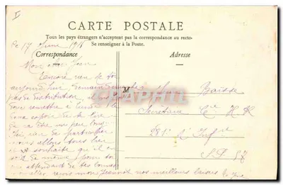 Bordeaux — Palácio de Justiça — Edição das «Damas da França» — Verso