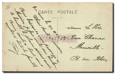 Bretagne — Navio de encouraçado francês de primeira linha em viagem para o combate — Editor H. Grimaud, Marselha — Verso