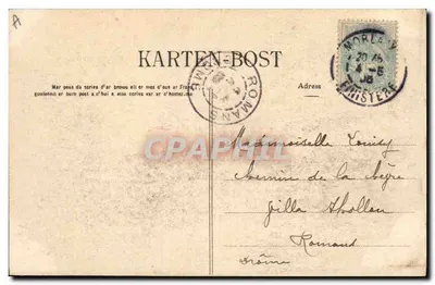 Młoda kobieta z Auray — kolekcja Villard, Quimper — nr 1016 — Rewers