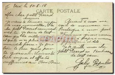 Młoda dziewczyna z Pontivy — Kostiumy bretońskie — J. Sirel & Cie, n°153 — Rewers