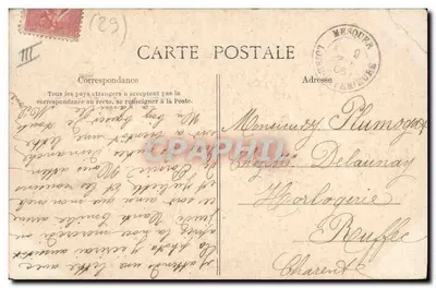 PONTE-L'ABBÉ — Uma Bigoudenne — Coleção Frallan, Quimper — Verso