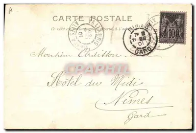 Chasseurs d'Afrique — cavaliers en tenue de campagne — éditeur : IMPRIMERIE DE LA POSTE, PARIS. N° 384. 20 Mai 1901 — Verso