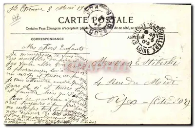 St-ÉTIENNE - Pozo Châtelus — Galerías subterráneas — Editor: G. Vourdalès, n°63 — Reverso