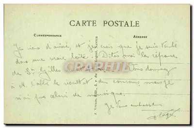 Guérande - Portal Świętego Michała — widok na zamek z 1431 roku, wydawca anonimowy, nr 42 — Rewers