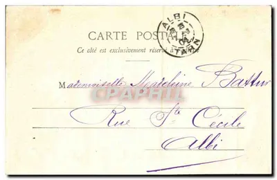 Suzette à la boîte aux lettres — La Journée de Suzette — Phototype A. Berberet & Cie, Nandy — Verso