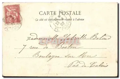 Pierrot père de famille — scène de théâtre — Edition Phototypie A. Bergeret et Cie, Nancy — Verso