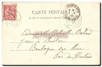 Pierrot père de famille — scène de comédie avec Pierrot et Colombine — Édition Phototypie A. Barquet et Cie, Nantes, n°7 — Verso