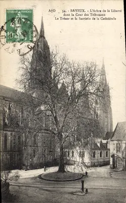 Bayeux - A Árvore da Liberdade na Praça dos Tribunais - O Tesouro e a Sacristia da Catedral
