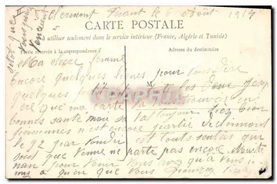 Clermont-Ferrand — A Prefeitura — editor G. D. B. n°15 — Verso