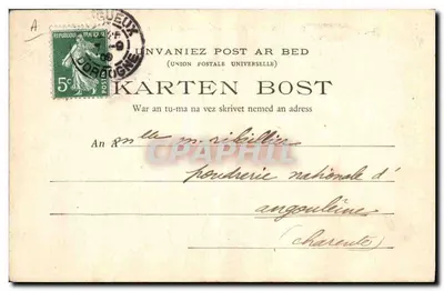 Mała Bretońska w modlitwie — Kolekcja E. Hamonnié, St-Brièce — n° 559 — Rewers