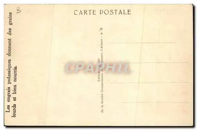 Minas domaniais de potássio da Alsácia — Exploração subterrânea (entre 600 e 1000 m) — Carregamento de silita em pedaços — Edições Comerciais da Sociedade das Potássias da Alsácia — Verso