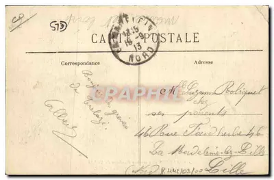 Angers — Carreiras de telhas de Trélazé — Loja dos aprendizes de fendilhadores — L. V., fot. — Verso