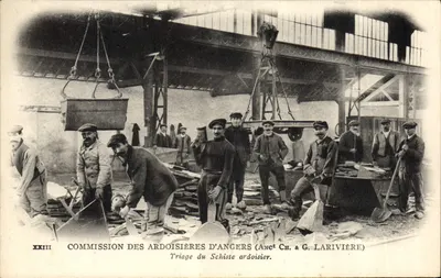 Triagem do Schiste Ardoisier — Comissão das Ardoisières de Angers (Ant. Ch. & G. Larivière) — n° XXIII