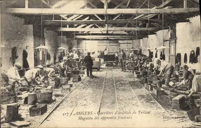 Angers - Carreiras de telhas de Trélazé — Loja dos aprendizes de quebradores — Edição Largue, n° 417