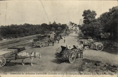 Carregamento de Telhas na Estação de Trélave — Comissão das Telheiras de ANGERS (Larivière et C°) — n°124