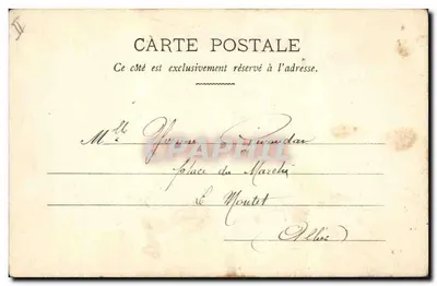 Glycyny — fioletowe kwiaty i ryba — B.J.C. PARIS — Rewers