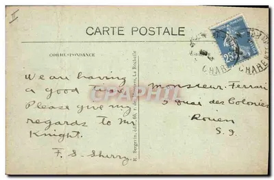Meschers-les-Bains — Falaise da Gruta da Virgem — R. Bergevin, editor — Verso