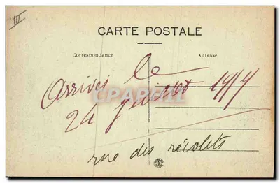 Brive — Palácio de Justiça e Rua do Hotel de Ville — Fototipia Bessol e Guionie, Brive — Verso