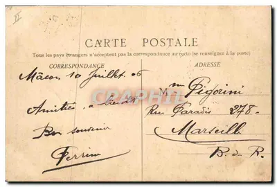 Chalon-sur-Saône — plac Thevenin i Pałac Sądowy — B. F. Chalon — Rewers