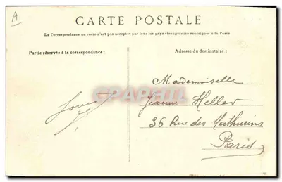 Le Bouvines, Navio de Couraça — Coleção VILLARD, Quimper, n° 3774 — Verso