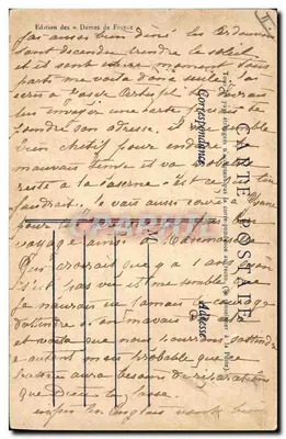 Antieke ansichtkaart Oorlogsschip Charles Martel Geschutst van Eerste Klasse — Achterkant