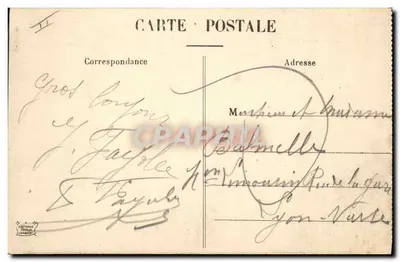 Chambéry — Prefektura — panoramiczny widok z ogródkiem i górami — wydawca anonimowy, numer serii nie widoczny — Rewers