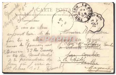 Stara pocztówka Caen — Hotel Prefektury — Rewers