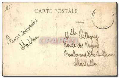 Jovem Moça da Ilha de Sein — Pensativa — Coleção Villard, Quimper, n°1244 — Verso