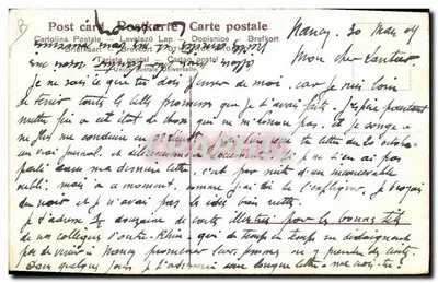 Soldado em uniforme — perfil — editor não identificado, série SER.705 — Verso