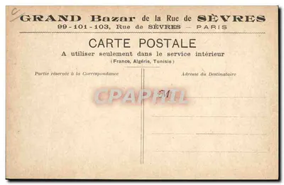Caricatura militar — soldado e mulher com criança — editor P. & C. (n°1) — Verso