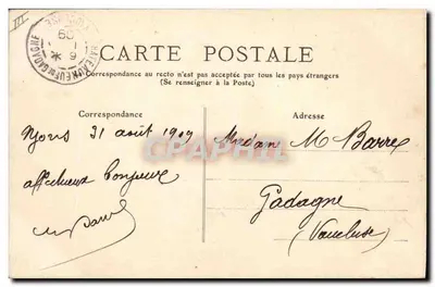 Nyons — Rochers du Four à Chaux i Aigue — G. Artigues fils, Aubenas (Drôme) — Rewers