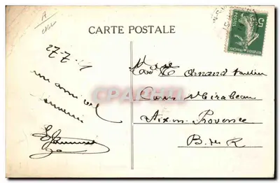 La Creuse pittoresca — Minas de ouro de Chatelet entre Chambon e Evaux-les-Bains — PM, n°1504 — Verso