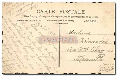 Violes — Poema manuscrito — Carta postal — Verso