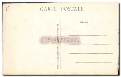 Pinon — Entrada del Castillo — Editor B. Nougarede y H. Lestrat en Soissons — Reverso