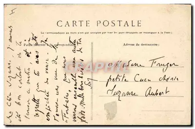 Fontaine de Vaucluse — Zewnętrzne widoki doliny podczas niskich wód — Wydawnictwo J. Brun i Cie — Rewers
