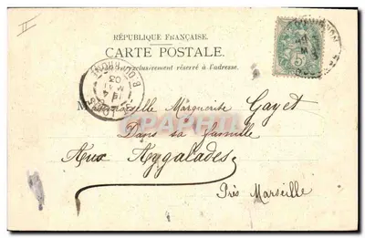 Carpentras — Antiga Sala dos Assises — editor Louis M. Royer, n°4 — Verso