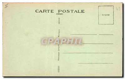 Bilhete postal antigo Palácio de Justiça Cholet — Verso