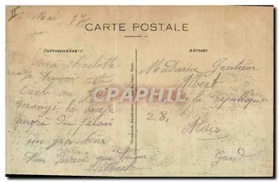 Chauny (Aisne) — Sąd i otaczające budynki zniszczone na rozkaz generała niemieckiego — Phot-Express, Vise Laris, n°163 — Rewers