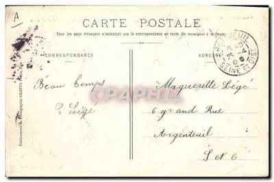 O « Carnot », encouraçado de esquadra — Coleção Artística n°3210 — Edição Giletta, fot. Nice — Verso