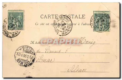 Chalons-sur-Marne, a Prefeitura — vista arquitetônica — G. DUFRAND, fot. Chalons — Verso