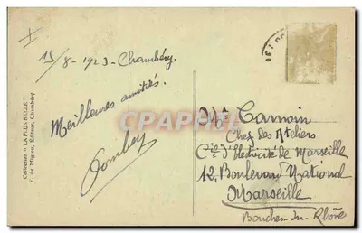 Chambéry — Prefektura — Kolekcja 'LA PLUS BELLE' nr 307 — Rewers