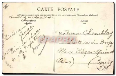 Chambéry — Prefektura — Zbiór Artystyczny — Rewers
