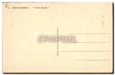 Port Manech — Tante Jeanne — Exclusieve uitgave van Tante Jeanne — Achterkant